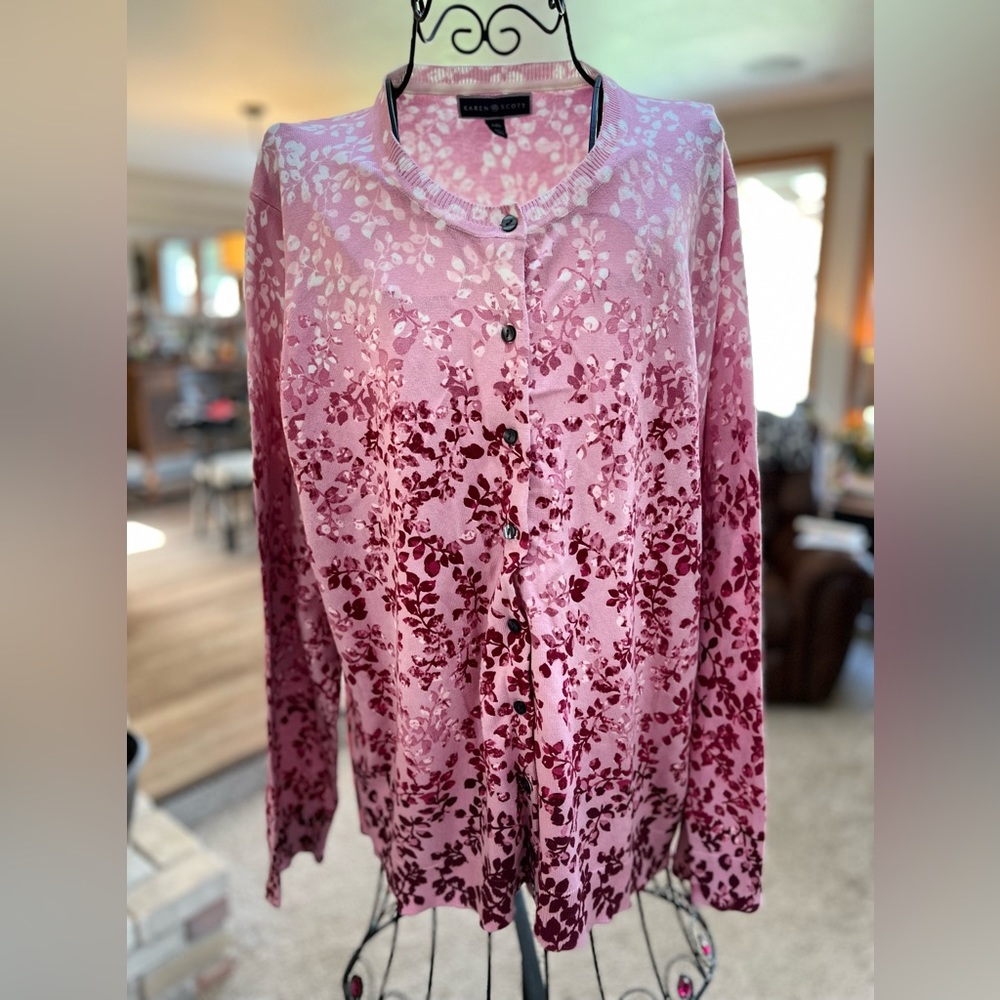 Karen Scott Pink Sweater XXL NWOT
